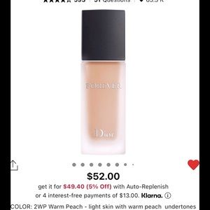 DIOR FOREVER Clean matte foundation, shade:2WP— Brand new in box!!!!